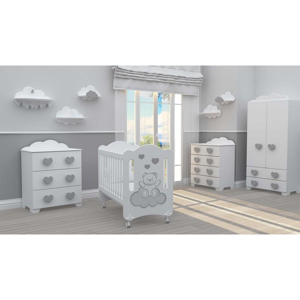 Продукт Bambino Casa Cuori Grandi Felici Baby - Гардероб Light Gray - 0 - BG Hlapeta